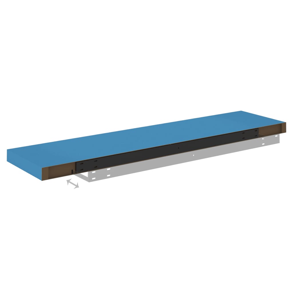 Kelluvat seinähyllyt 4 kpl sininen 90x23,5x3,8 cm MDF - Sisustajankoti.fi