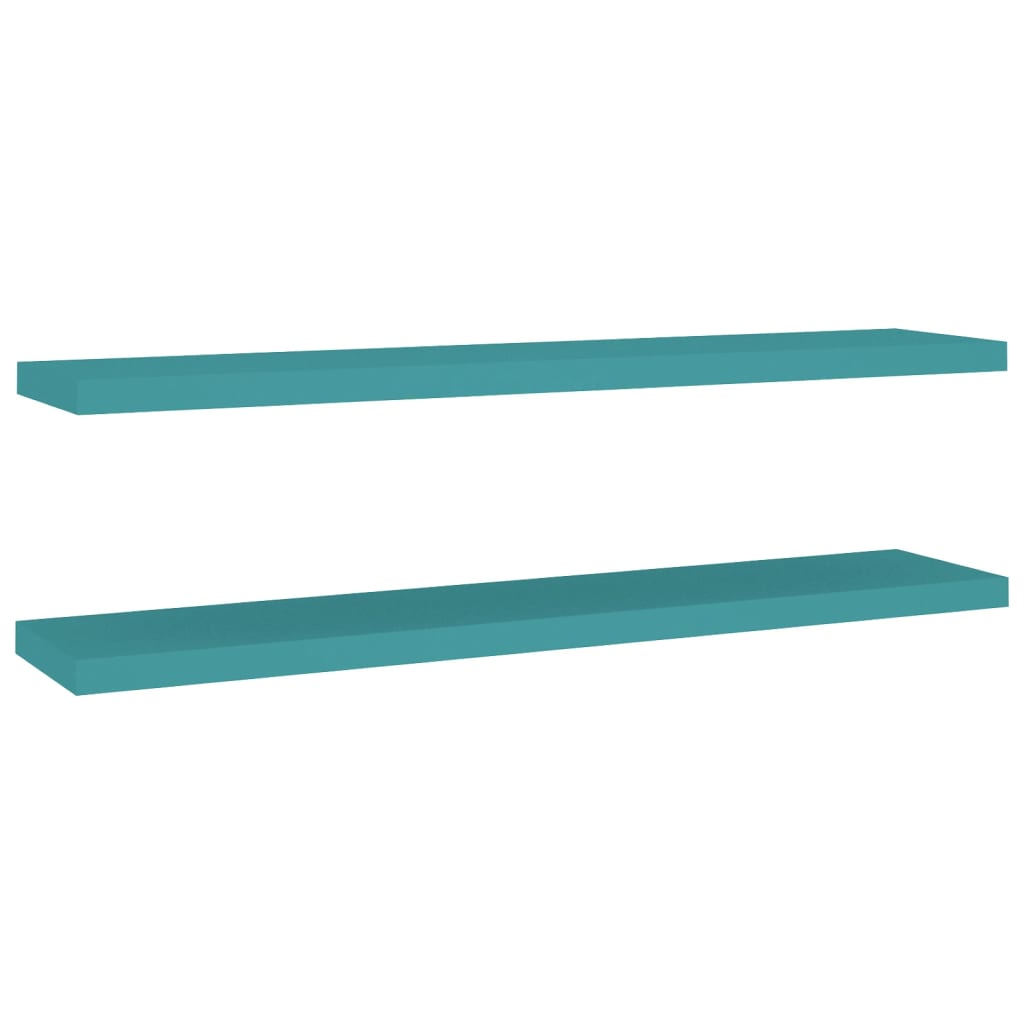 Kelluvat seinähyllyt 2 kpl sininen 120x23,5x3,8 cm MDF - Sisustajankoti.fi