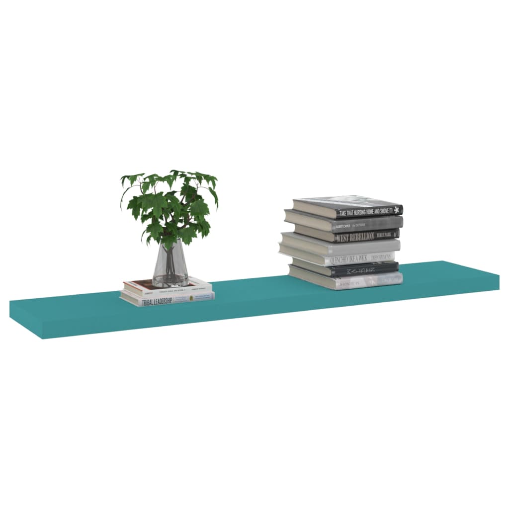Kelluvat seinähyllyt 2 kpl sininen 120x23,5x3,8 cm MDF - Sisustajankoti.fi