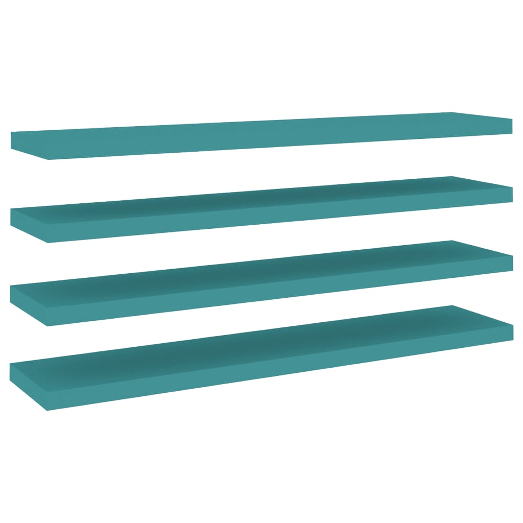 Kelluvat seinähyllyt 4 kpl sininen 120x23,5x3,8 cm MDF - Sisustajankoti.fi