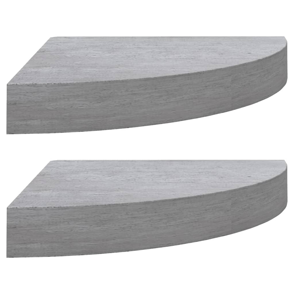 Seinäkulmahyllyt 2 kpl betoninharmaa 25x25x3,8 cm MDF - Sisustajankoti.fi