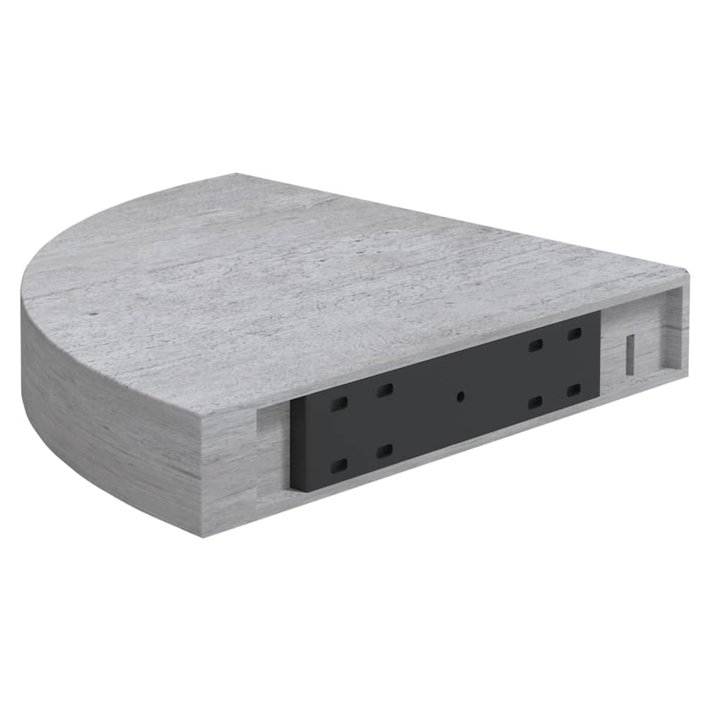 Seinäkulmahyllyt 4 kpl betoninharmaa 25x25x3,8 cm MDF - Sisustajankoti.fi