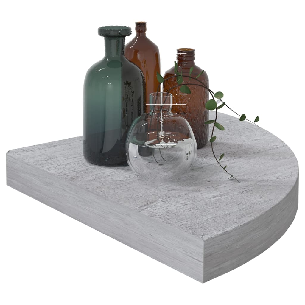 Seinäkulmahylly betoninharmaa 35x35x3,8 cm MDF - Sisustajankoti.fi