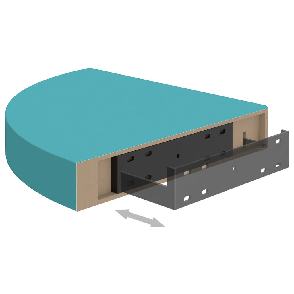 Seinäkulmahyllyt 4 kpl sininen 35x35x3,8 cm MDF - Sisustajankoti.fi