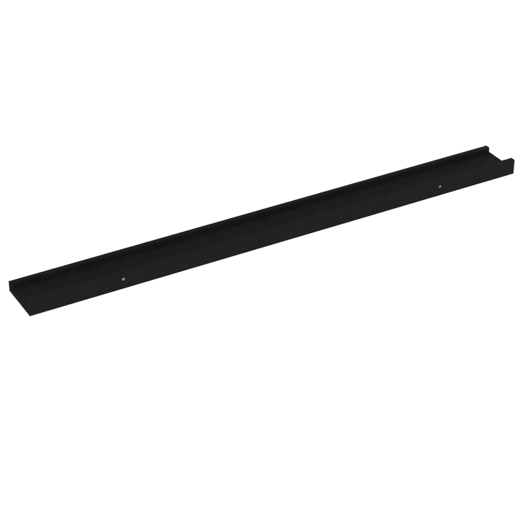 Seinähyllyt 2 kpl musta 100x9x3 cm - Sisustajankoti.fi