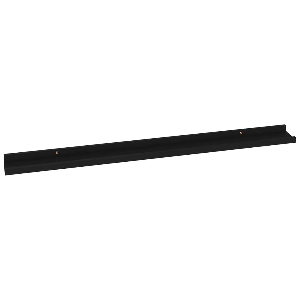 Seinähyllyt 2 kpl musta 100x9x3 cm - Sisustajankoti.fi