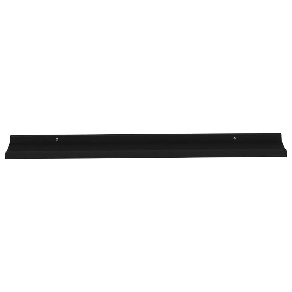 Seinähyllyt 2 kpl musta 100x9x3 cm - Sisustajankoti.fi