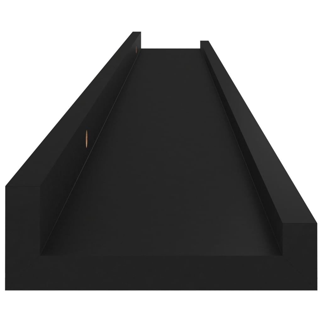 Seinähyllyt 2 kpl musta 100x9x3 cm - Sisustajankoti.fi