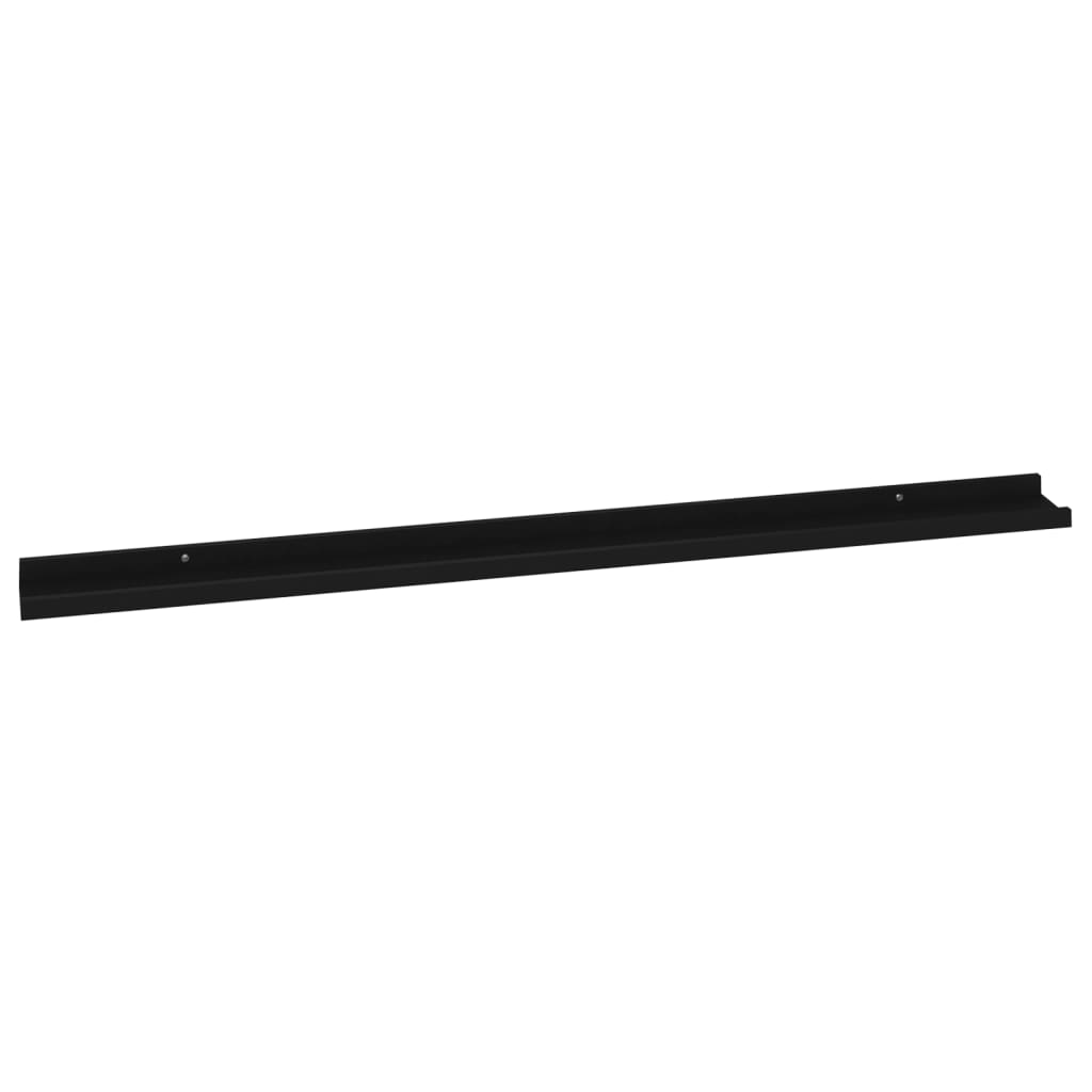 Seinähyllyt 2 kpl musta 115x9x3 cm - Sisustajankoti.fi