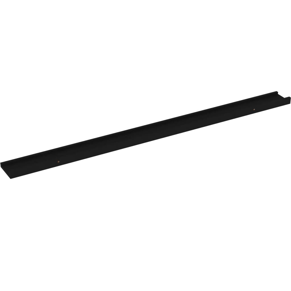 Seinähyllyt 2 kpl musta 115x9x3 cm - Sisustajankoti.fi