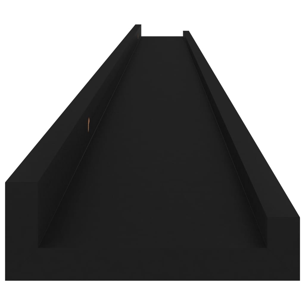 Seinähyllyt 2 kpl musta 115x9x3 cm - Sisustajankoti.fi