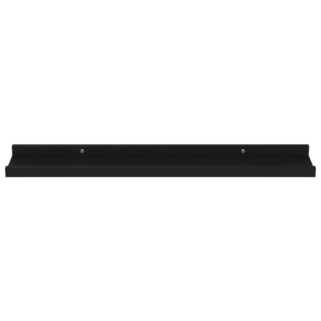 Seinähyllyt 4 kpl musta 60x9x3 cm - Sisustajankoti.fi