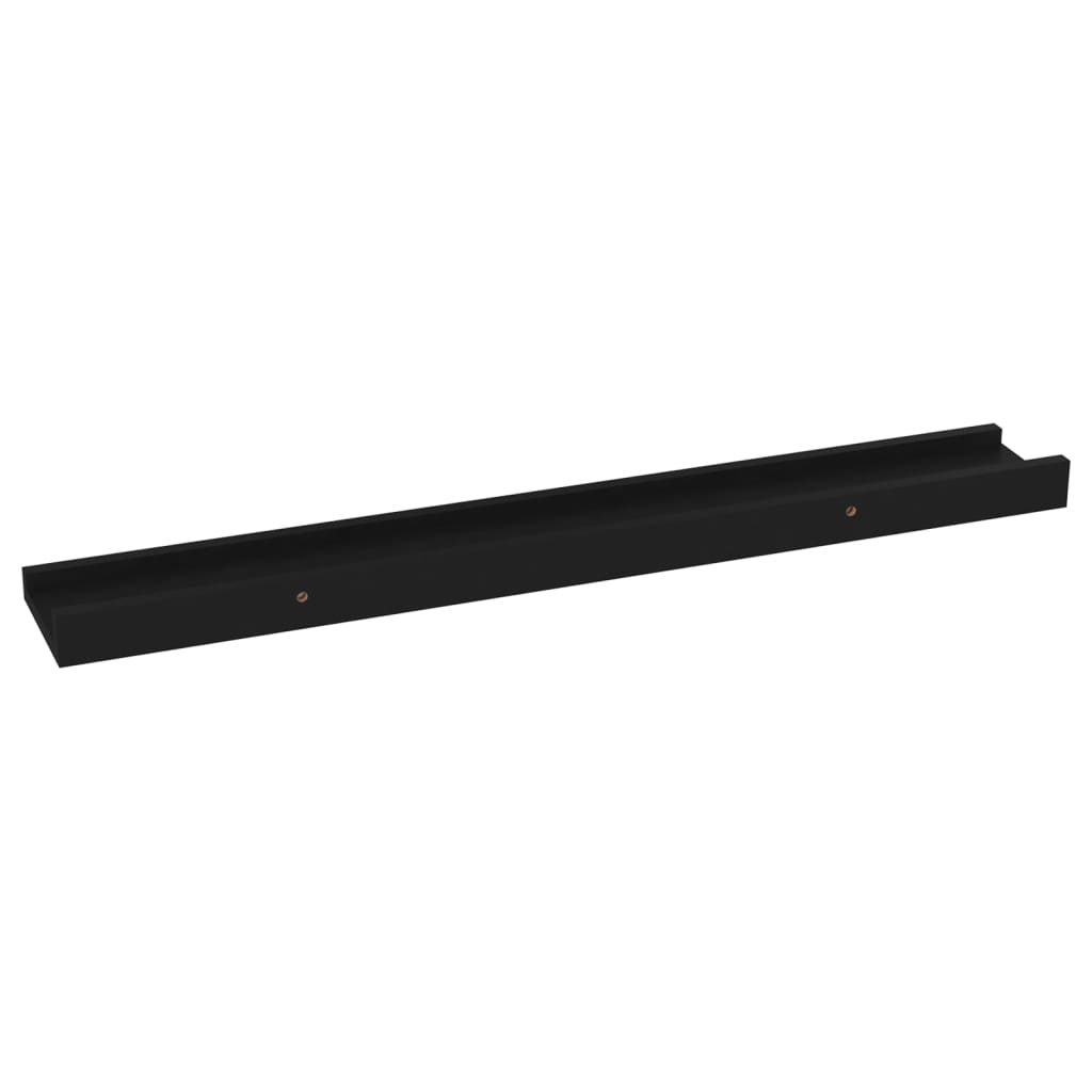 Seinähyllyt 4 kpl musta 60x9x3 cm - Sisustajankoti.fi