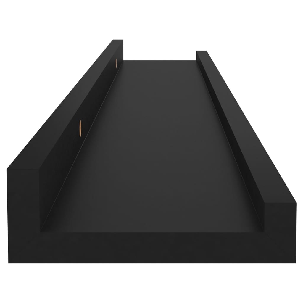 Seinähyllyt 4 kpl musta 60x9x3 cm - Sisustajankoti.fi