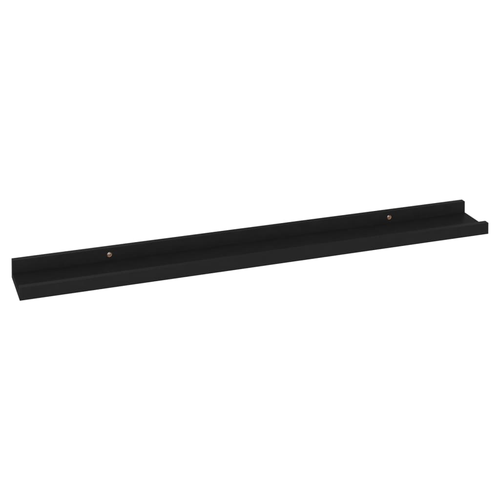 Seinähyllyt 4 kpl musta 80x9x3 cm - Sisustajankoti.fi