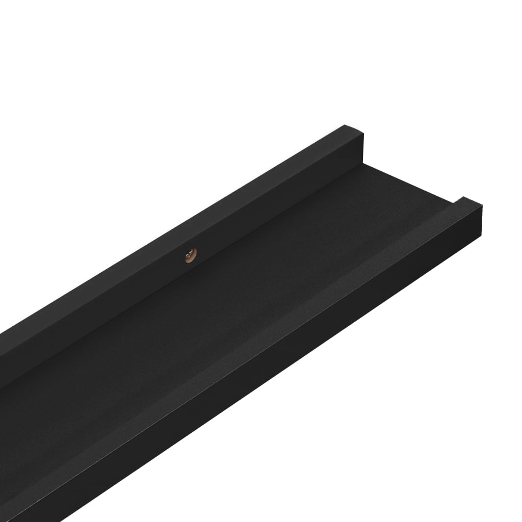 Seinähyllyt 4 kpl musta 80x9x3 cm - Sisustajankoti.fi