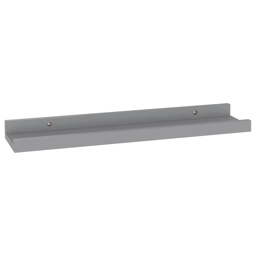 Seinähyllyt 4 kpl harmaa 40x9x3 cm - Sisustajankoti.fi