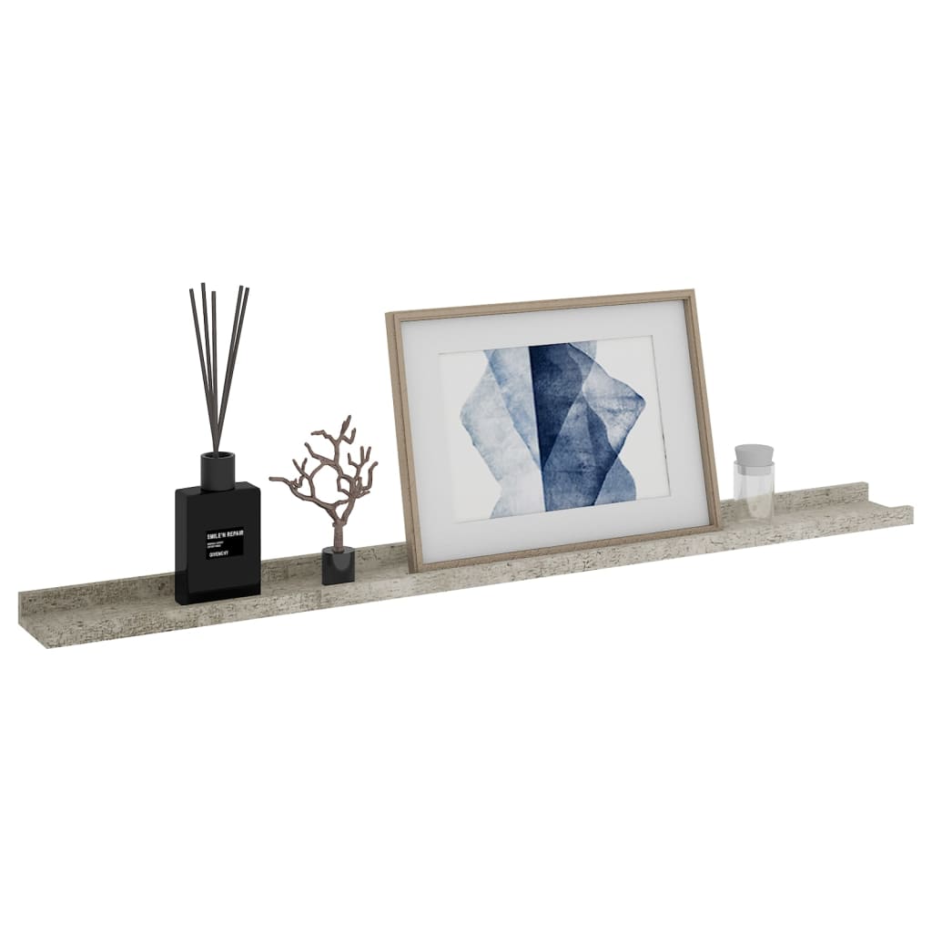 Seinähyllyt 4 kpl betoninharmaa100x9x3 cm - Sisustajankoti.fi