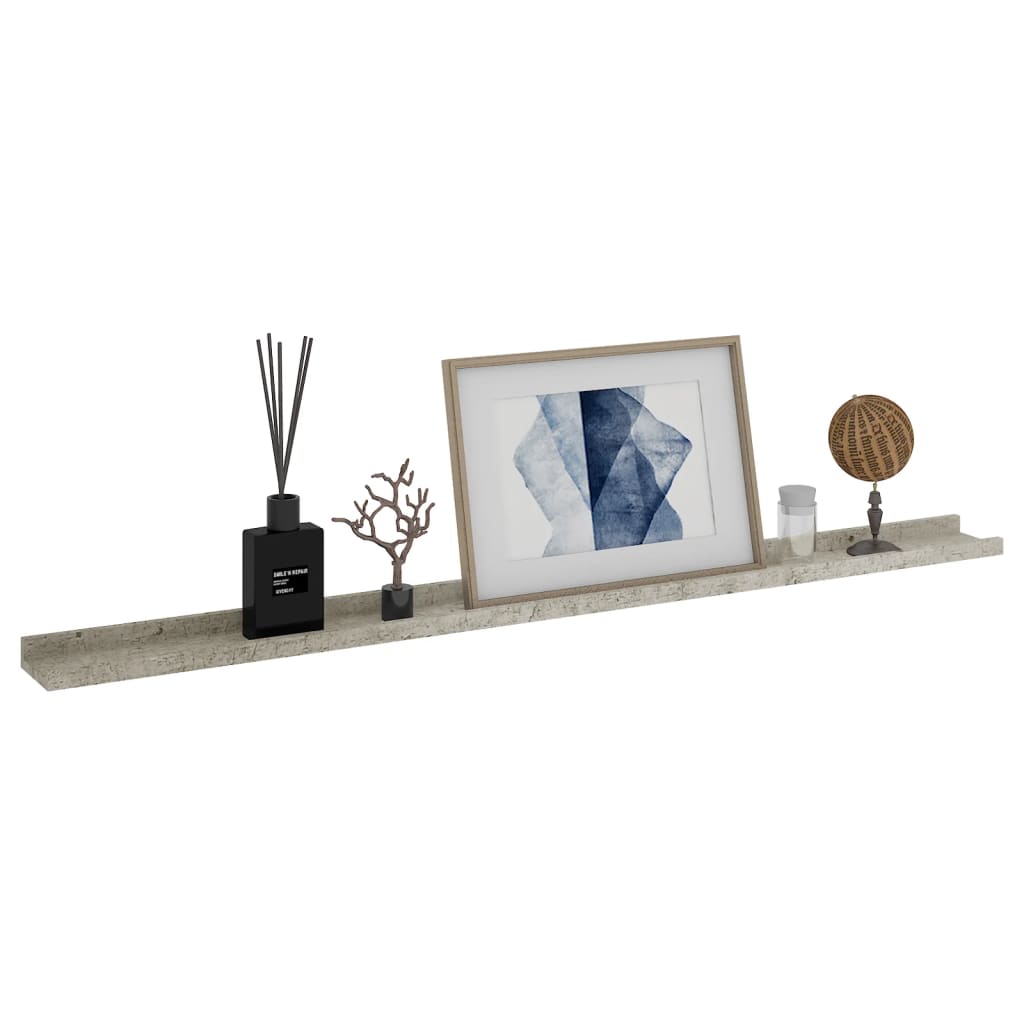 Seinähyllyt 4 kpl betoninharmaa 115x9x3 cm - Sisustajankoti.fi