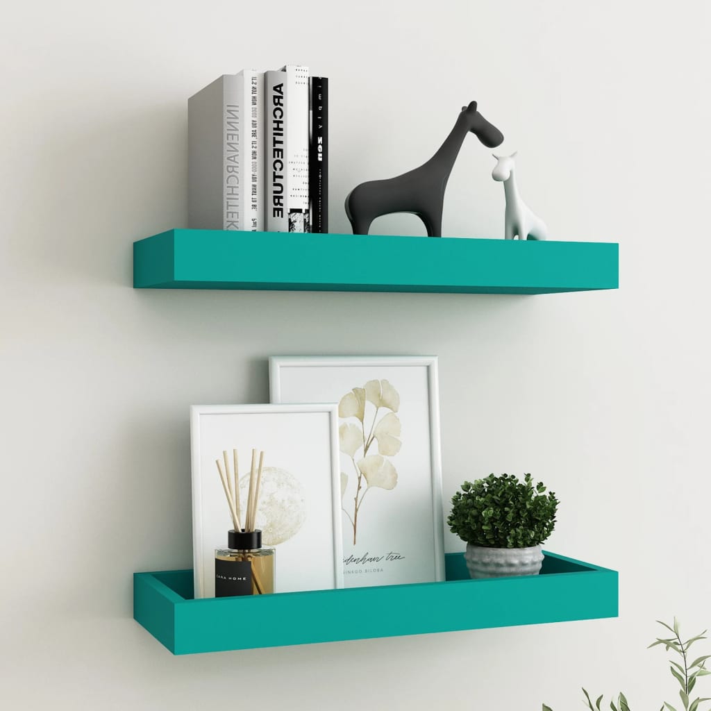 Loggia seinähyllyt 2 kpl sininen 40x15x4 cm MDF - Sisustajankoti.fi