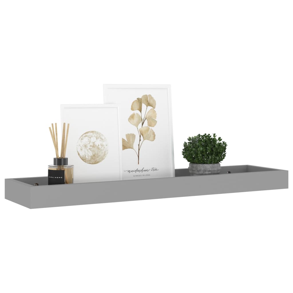 Loggia seinähyllyt 4 kpl harmaa 60x15x4 cm MDF - Sisustajankoti.fi