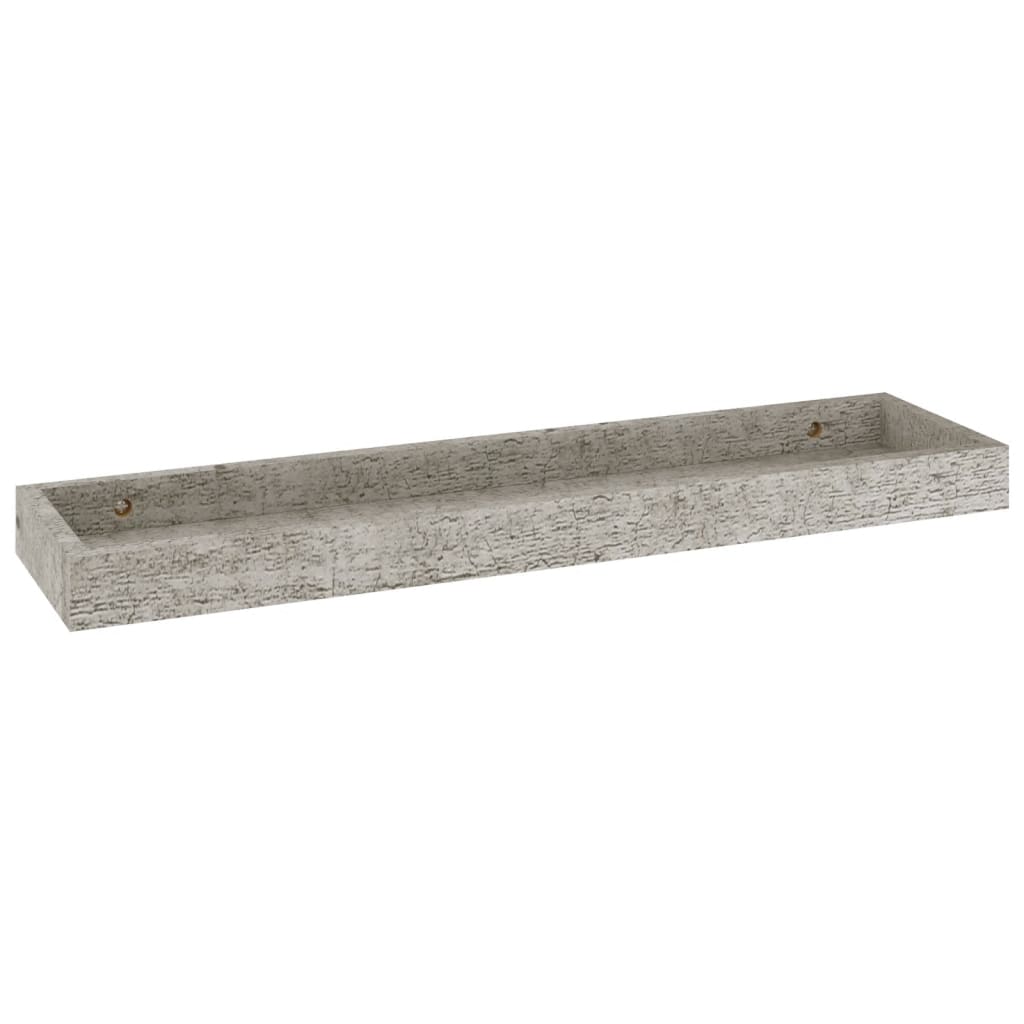 Loggia seinähyllyt 4 kpl betoninharmaa 60x15x4 cm MDF - Sisustajankoti.fi