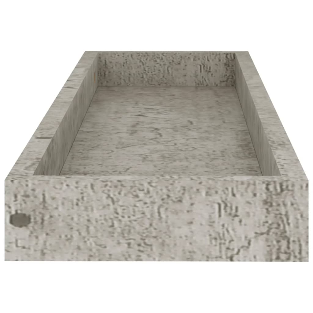 Loggia seinähyllyt 4 kpl betoninharmaa 60x15x4 cm MDF - Sisustajankoti.fi