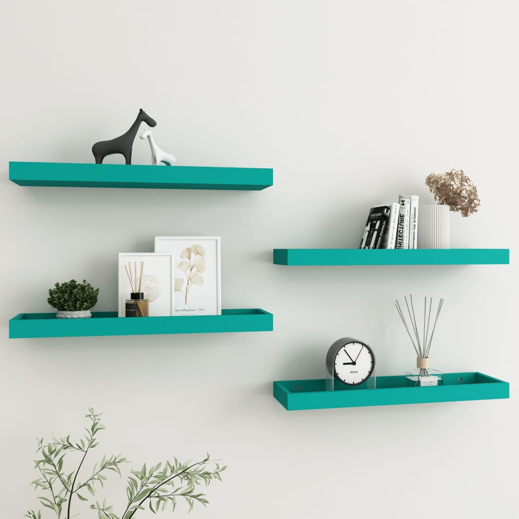 Loggia seinähyllyt 4 kpl sininen 60x15x4 cm MDF - Sisustajankoti.fi