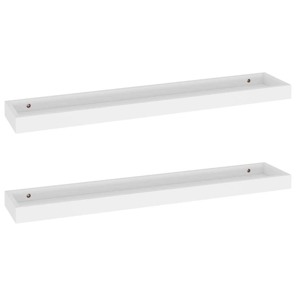 Loggia seinähyllyt 2 kpl valkoinen 80x15x4 cm MDF - Sisustajankoti.fi