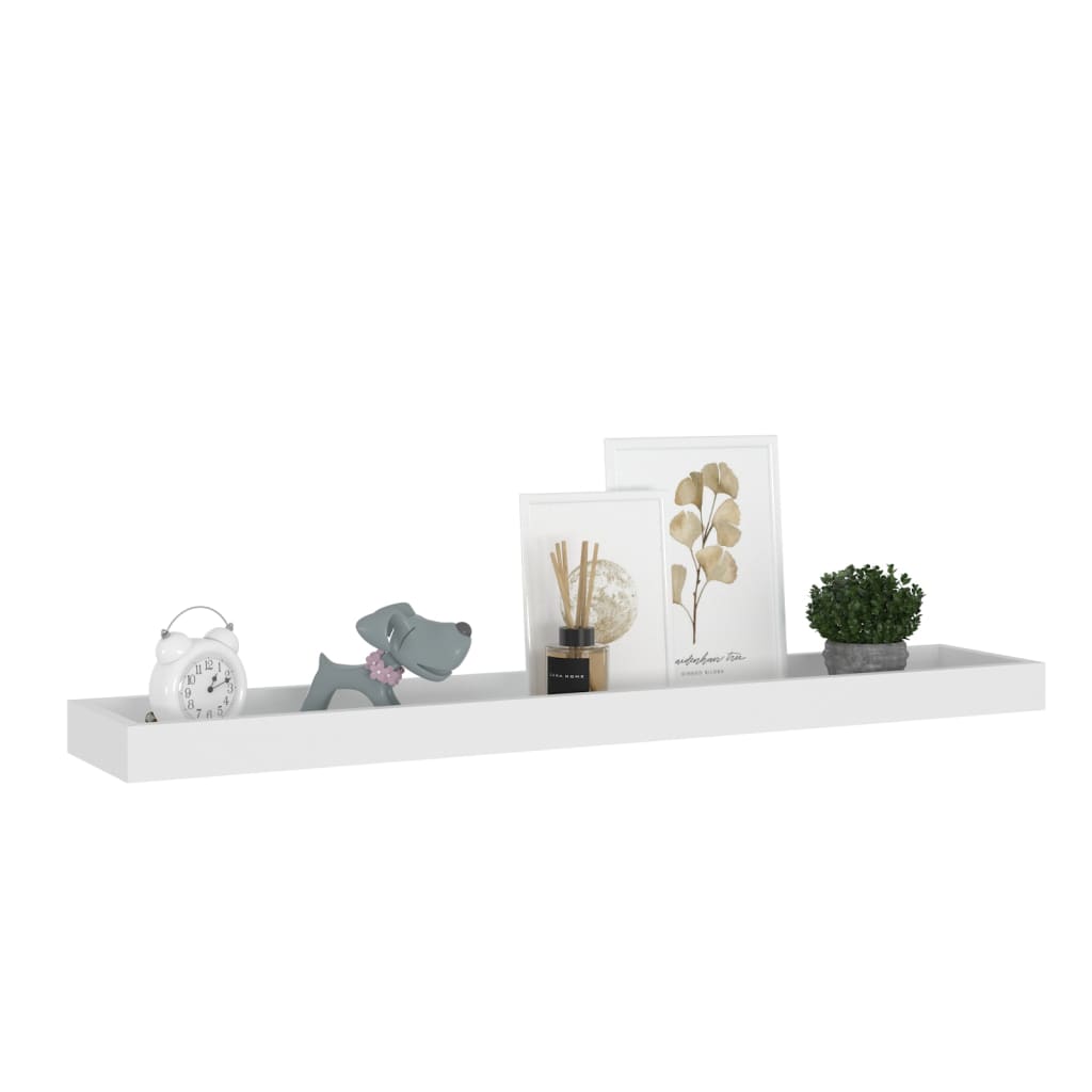 Loggia seinähyllyt 2 kpl valkoinen 80x15x4 cm MDF - Sisustajankoti.fi