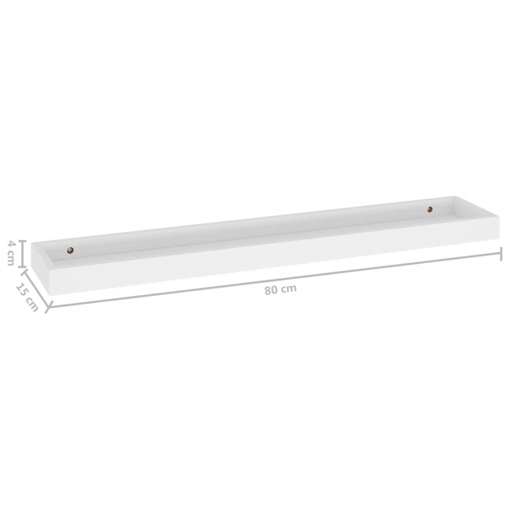 Loggia seinähyllyt 2 kpl valkoinen 80x15x4 cm MDF - Sisustajankoti.fi