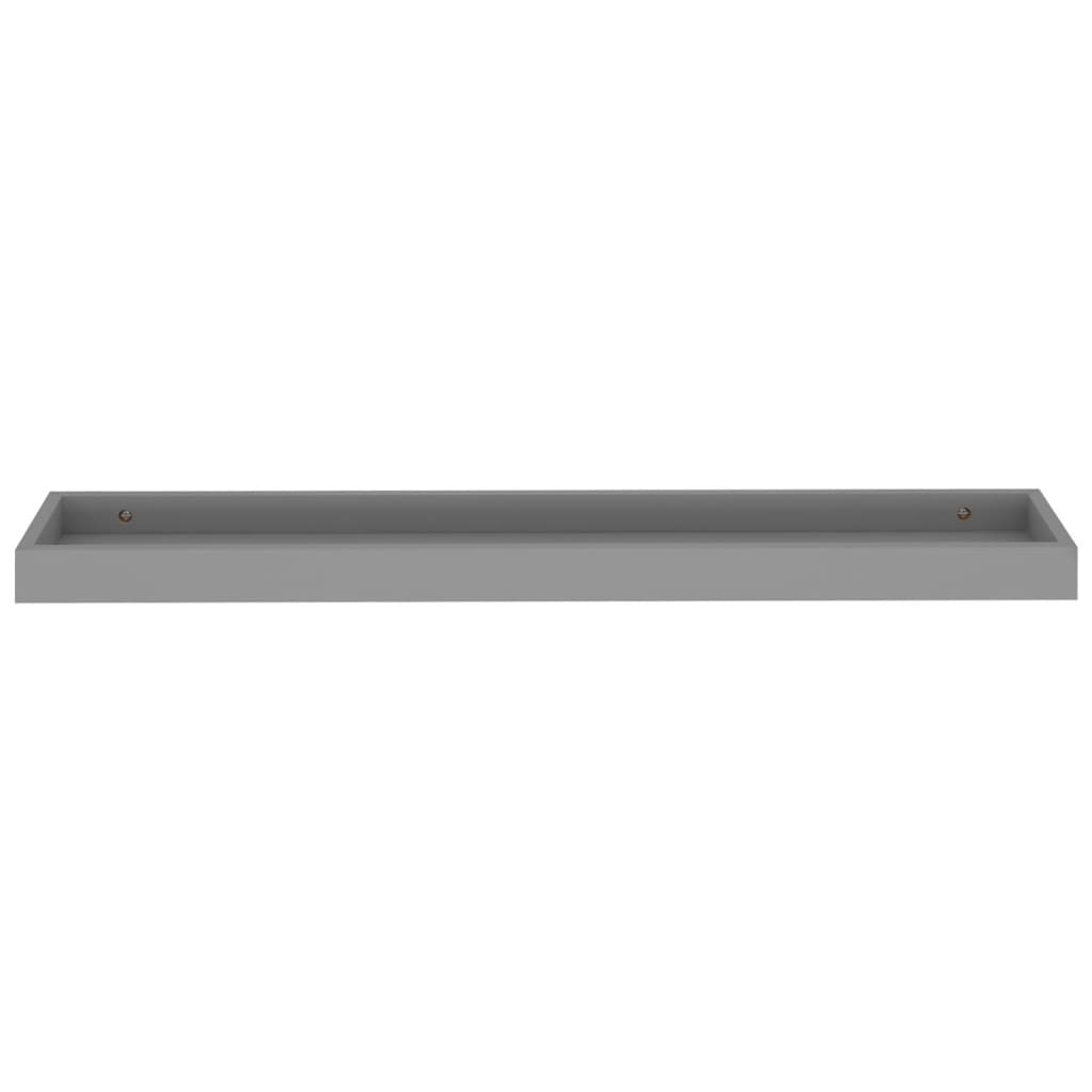 Loggia seinähyllyt 2 kpl harmaa 80x15x4 cm MDF - Sisustajankoti.fi