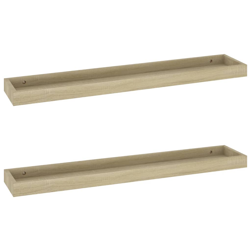 Loggia seinähyllyt 2 kpl tammi 80x15x4 cm MDF - Sisustajankoti.fi