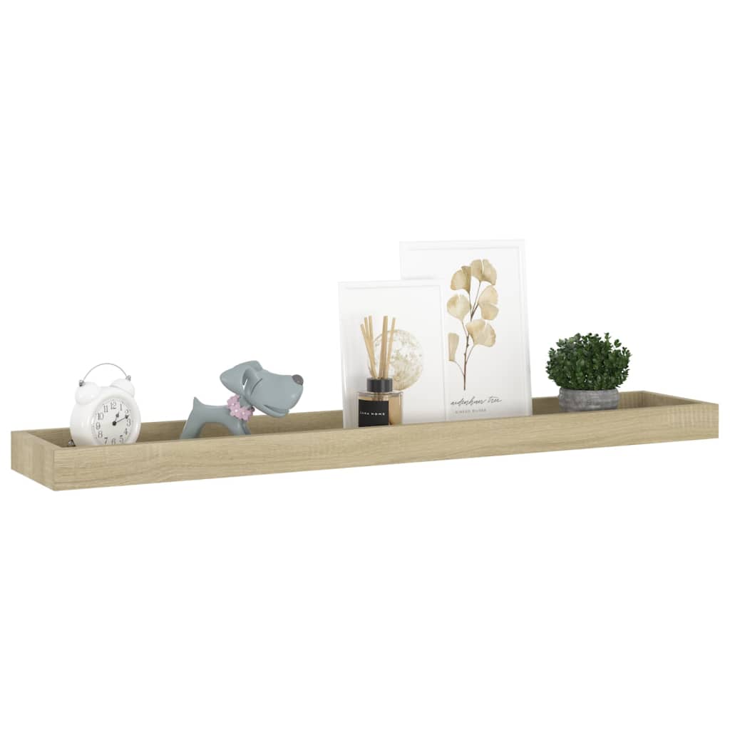 Loggia seinähyllyt 2 kpl tammi 80x15x4 cm MDF - Sisustajankoti.fi