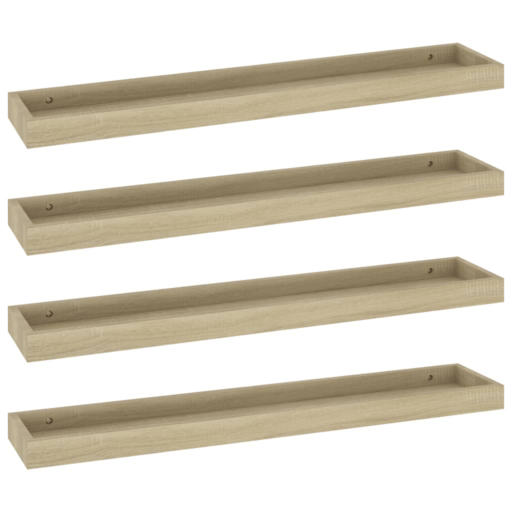 Loggia seinähyllyt 4 kpl tammi 80x15x4 cm MDF - Sisustajankoti.fi