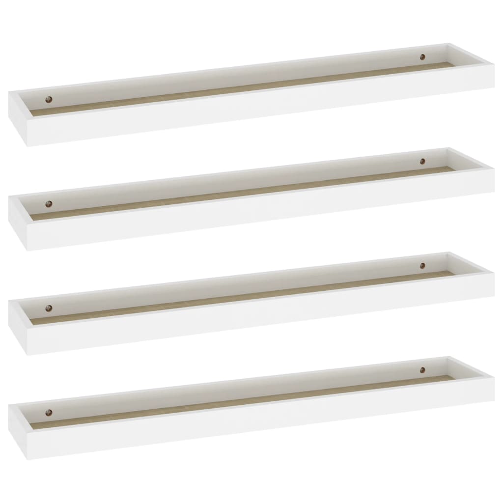 Loggia seinähyllyt 4 kpl tammi ja valkoinen 80x15x4 cm MDF - Sisustajankoti.fi