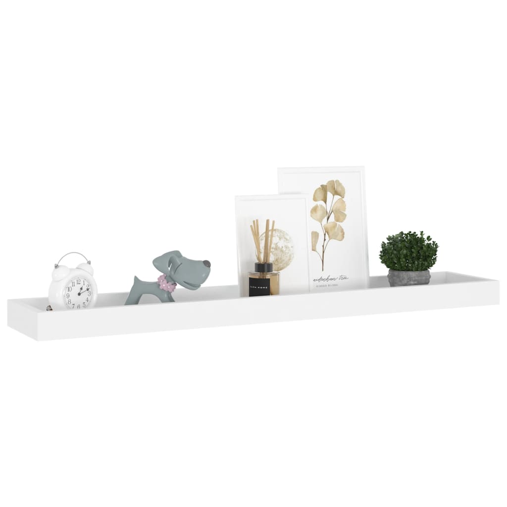 Loggia seinähyllyt 4 kpl tammi ja valkoinen 80x15x4 cm MDF - Sisustajankoti.fi