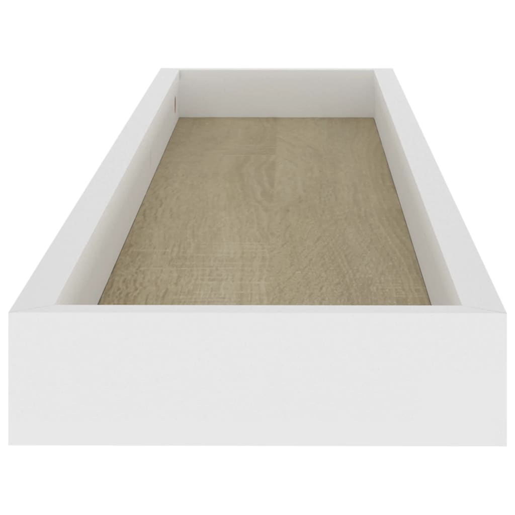 Loggia seinähyllyt 4 kpl tammi ja valkoinen 80x15x4 cm MDF - Sisustajankoti.fi
