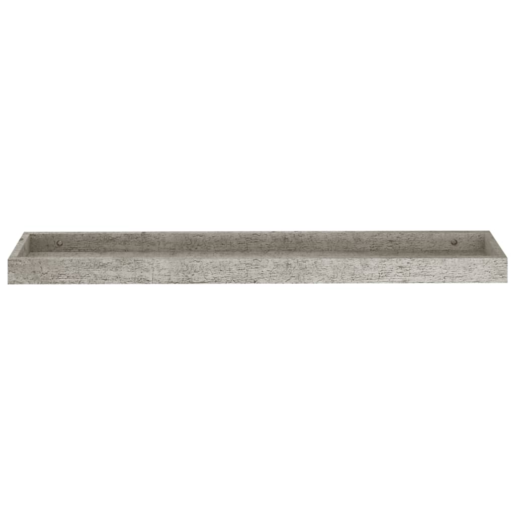 Loggia seinähyllyt 2 kpl betoninharmaa 80x15x4 cm MDF - Sisustajankoti.fi