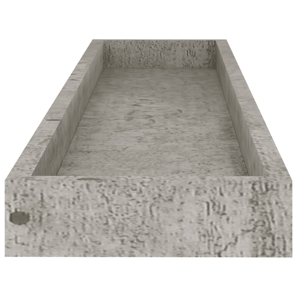 Loggia seinähyllyt 2 kpl betoninharmaa 80x15x4 cm MDF - Sisustajankoti.fi