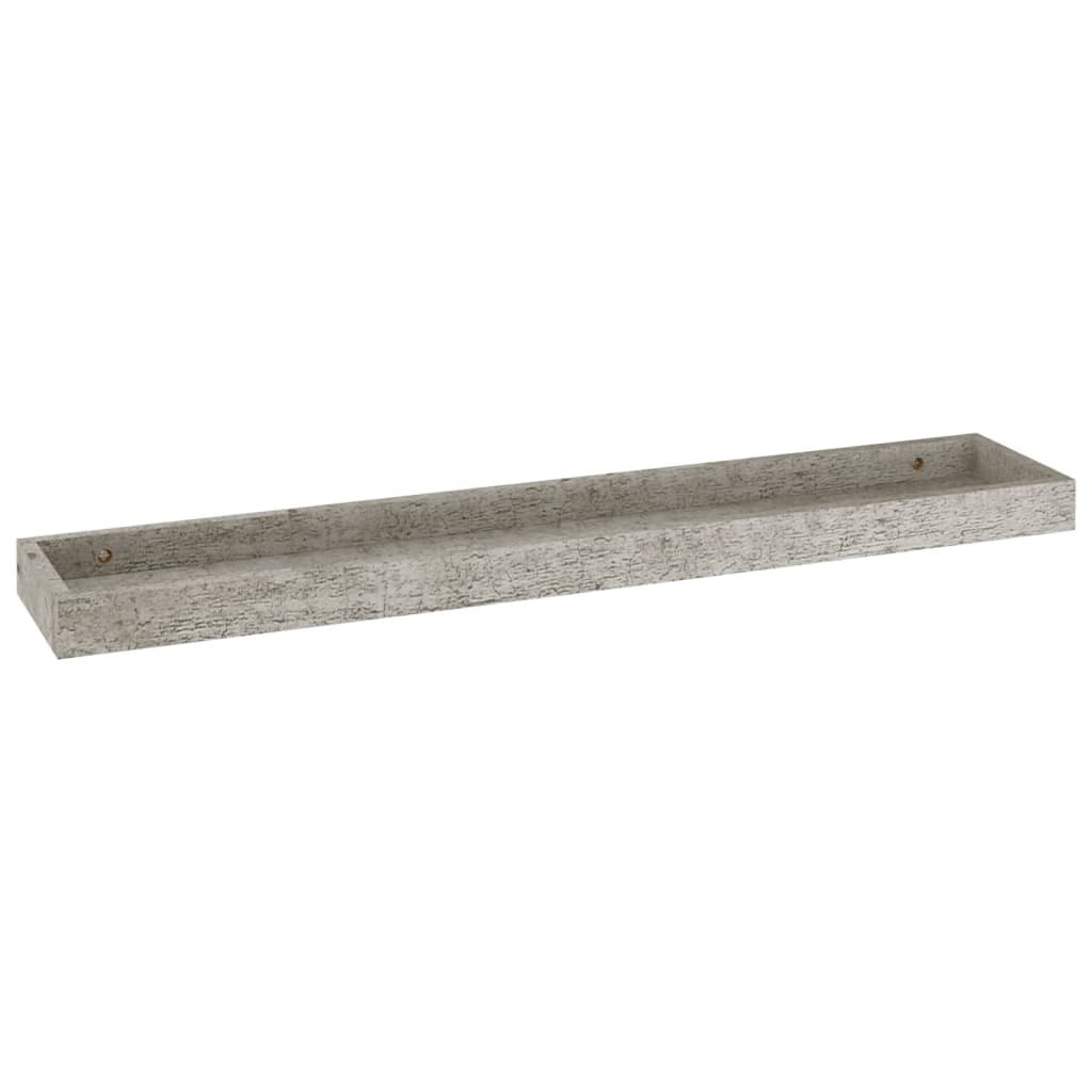 Loggia seinähyllyt 4 kpl betoninharmaa 80x15x4 cm MDF - Sisustajankoti.fi
