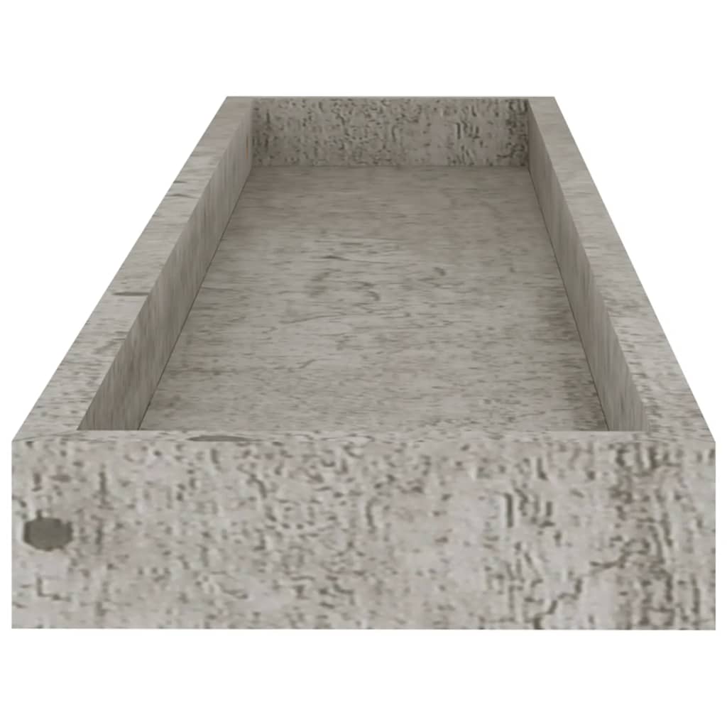 Loggia seinähyllyt 4 kpl betoninharmaa 80x15x4 cm MDF - Sisustajankoti.fi