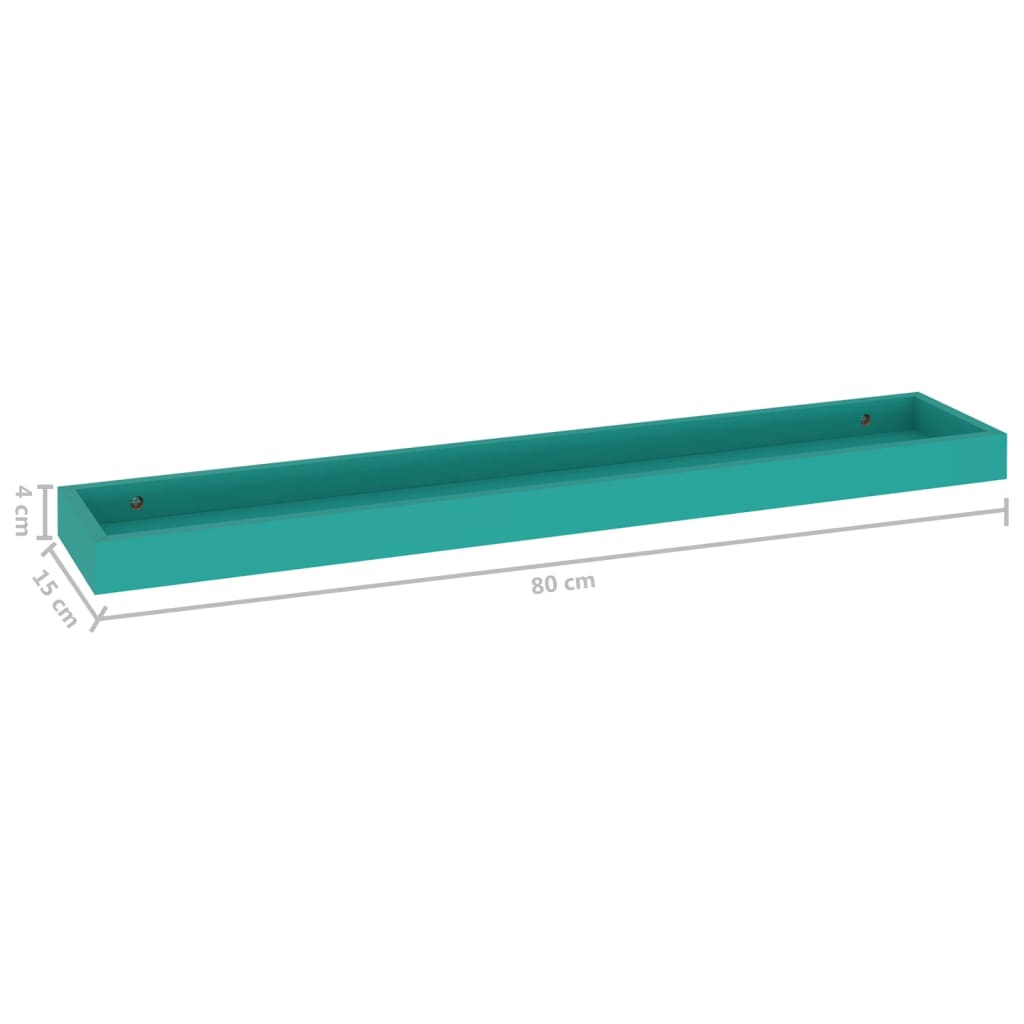 Loggia seinähyllyt 2 kpl sininen 80x15x4 cm MDF - Sisustajankoti.fi