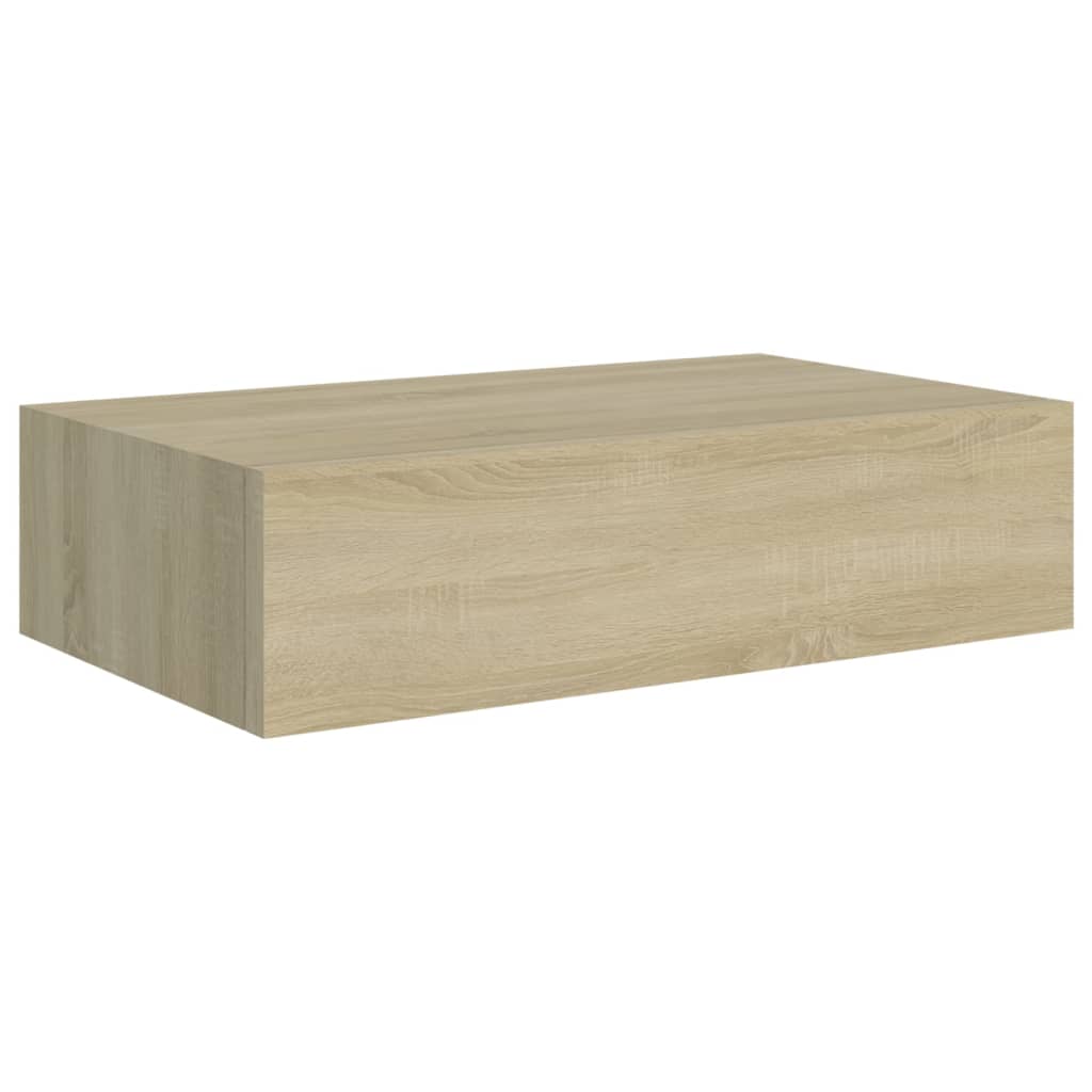 Seinälaatikkohyllyt 2 kpl tammi 40x23,5x10 cm MDF - Sisustajankoti.fi