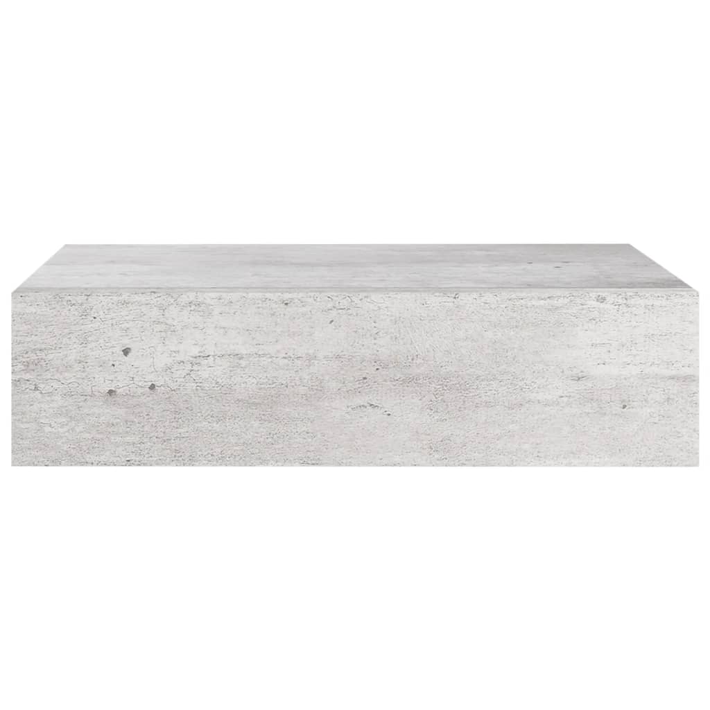 Seinälaatikkohylly betoninharmaa 40x23,5x10 cm MDF - Sisustajankoti.fi