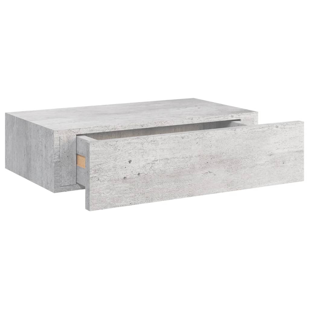 Seinälaatikkohylly betoninharmaa 40x23,5x10 cm MDF - Sisustajankoti.fi