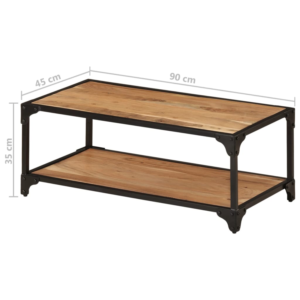 Sohvapöytä 90x45x35 cm täysi akaasiapuu - Sisustajankoti.fi