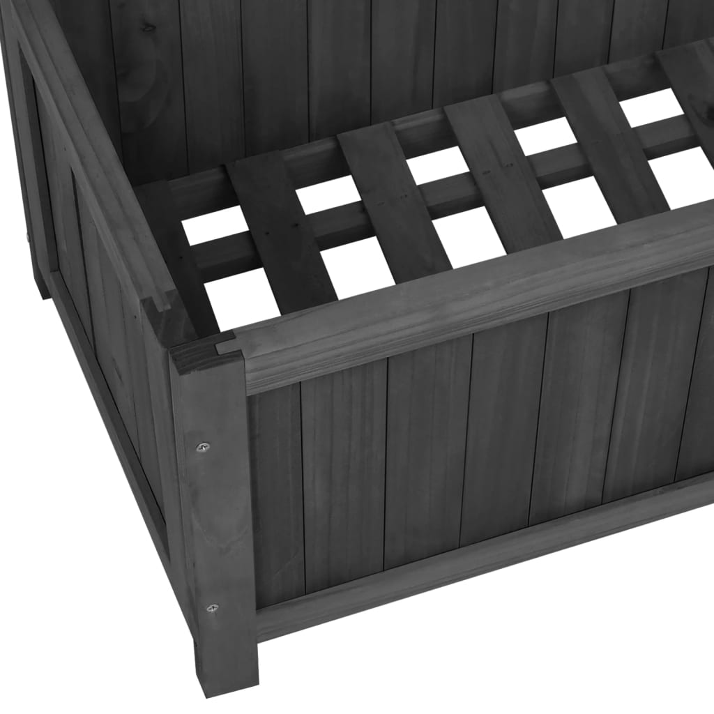Kukkalaatikko säleiköllä musta 70x30x135 cm täysi kuusi - Sisustajankoti.fi