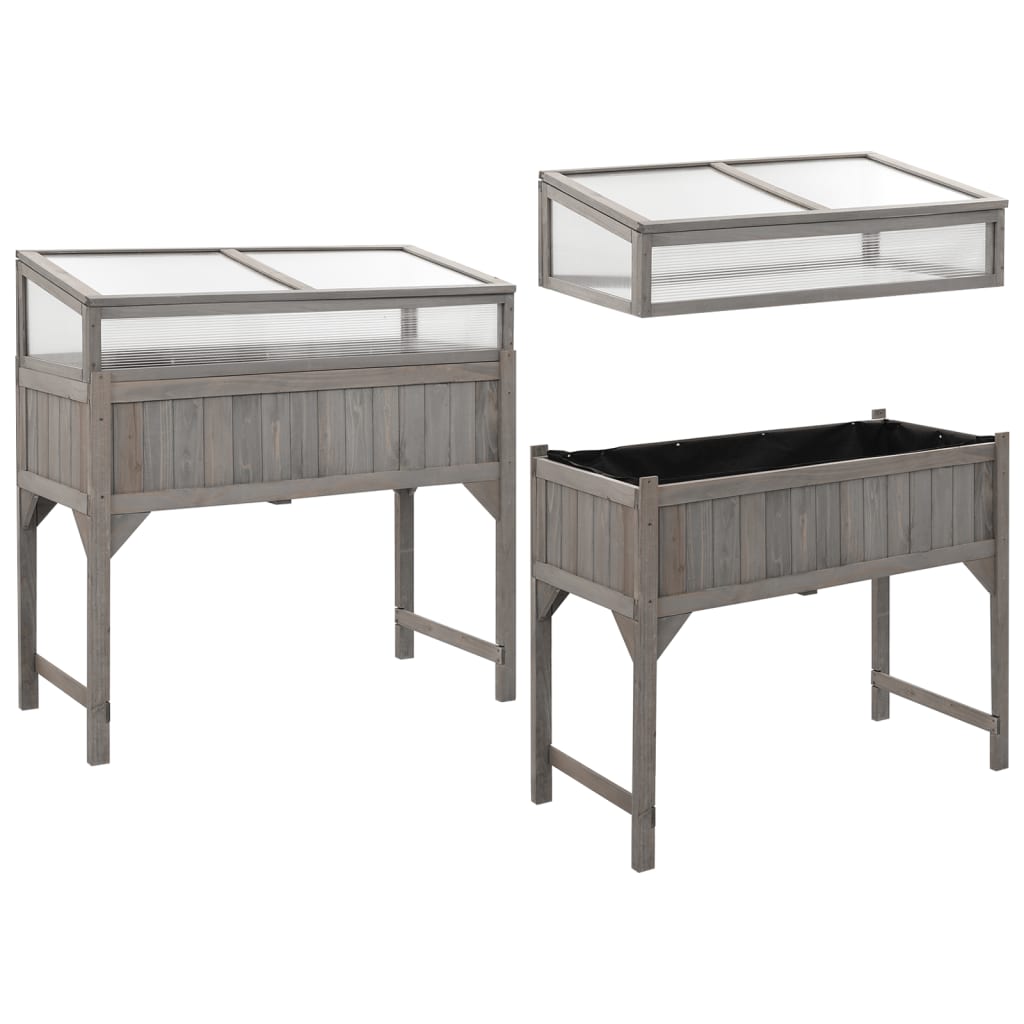 Jalallinen kasvihuoneellinen istutuslaatikko 110x54x120cm kuusi - Sisustajankoti.fi