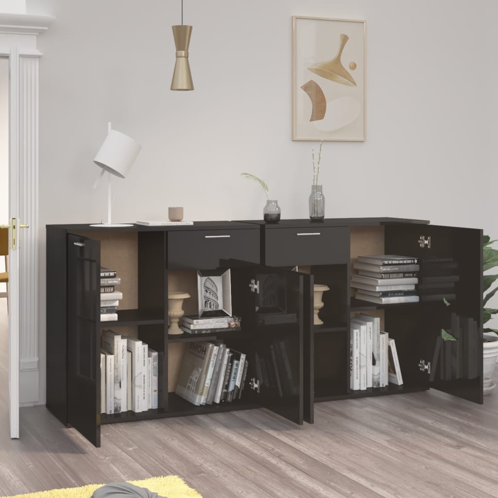 Senkki korkeakiilto musta 160x36x75 cm - Sisustajankoti.fi